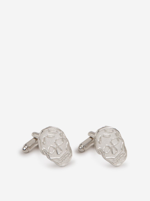 Alexander Mcqueen Skull Engraved Cufflinks