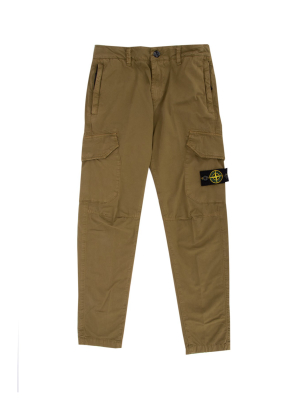 Stone Island Junior Logo Badge Cargo Trousers