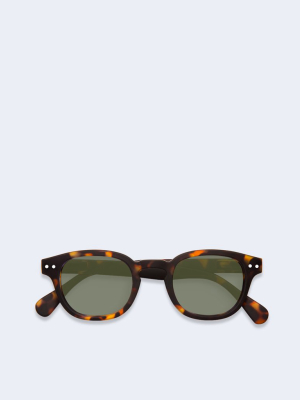 Sunglasses #c Tortoise With Green Lenses