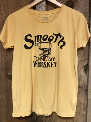 Smooth As Tennessee Whiskey Womens Tee Gold Dust/blk