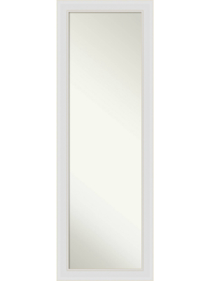 18" X 52" Flair Framed On The Door Mirror Soft White - Amanti Art