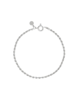 Rope Chain Bracelet In Silver