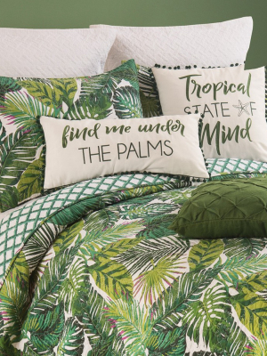 C&f Home Layla Tropical Palm Quilt Mini Set