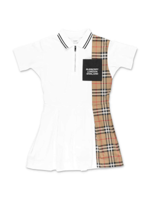 Burberry Kids Vintage Check Panel Polo Shirt Dress