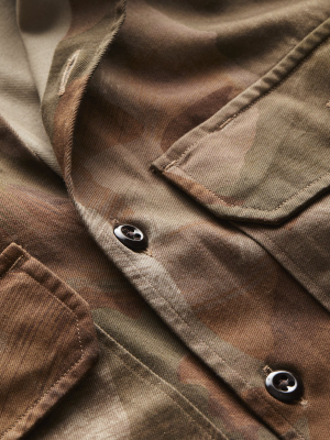 Italian Two Pocket Utility Long Sleeve Shirt In Brushed Camo