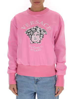 Versace Medusa Print Crewneck Sweatshirt