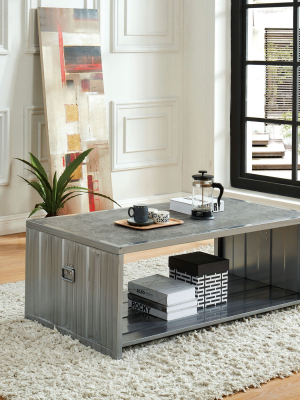 Clark Coffee Table Hand-painted Silver/black - Mibasics