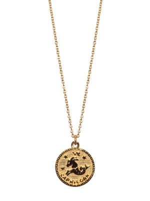 Sterling Capricorn Zodiac Necklace