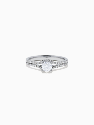 Effy Bridal 18k White Gold Diamond Ring, 0.74 Tcw