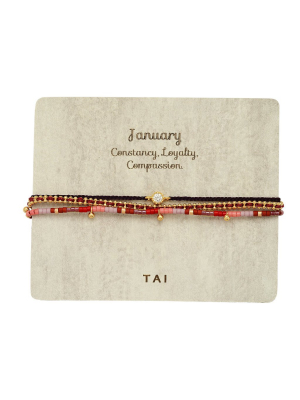 Tai Birthstone Set Of 3 Bracelets