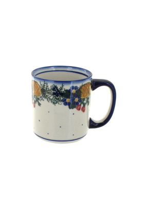 Blue Rose Polish Pottery Pinecone Coffee Mug