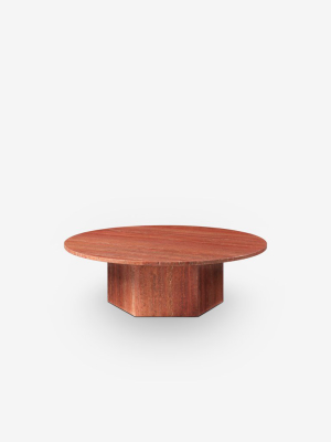 Epic Small Coffee Table Red Travertine By Gubi