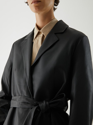 Relaxed Nappa Leather Blazer