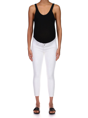 Florence Skinny Maternity Instasculpt Crop | Milk