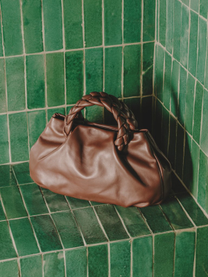 Bombon L -  Plaited-handle Leather Tote Bag