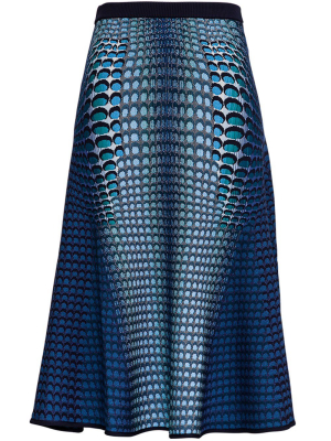 Marine Serre Moonfish Skin Jacquard Midi Skirt