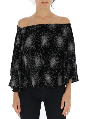 Sonia Rykiel Off-shoulder Embellished Blouse