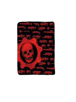 Just Funky Gears Of War Crimson Omen Guns Lightweight Fleece Throw Blanket | 50 X 60 Inches