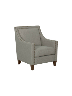 Edwin Arm Chair With Nailheads - Homepop