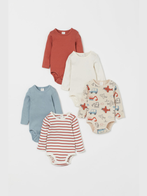 5-pack Long-sleeved Bodysuits