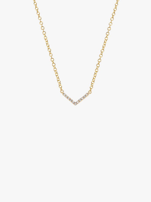 Diamond Mini Chevron Necklace