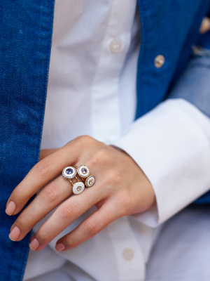 Enamel & Sapphire Ring