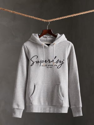 Alice Script Embroidered Hoodie