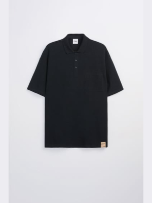 Square Textured Polo Shirt