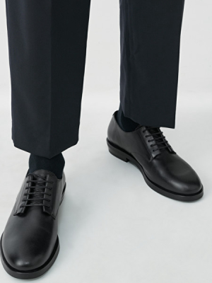 Lace-up Leather Derby Shoes