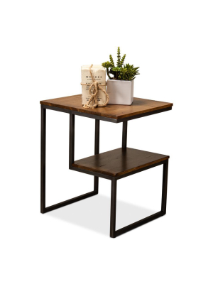 Duo Tier Side Table Fruitwood