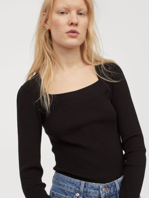 Rib-knit Sweater