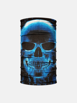 Blue Smoke Skull Neck Gaiter