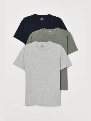 3-pack Slim Fit T-shirts