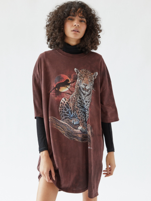 The Mountain Leopard Tie-dye T-shirt Dress