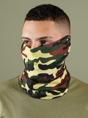 Yellow Green Brown Original Camo Neck Gaiter