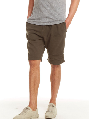 Mens Cotton Fleece Shorts W/ Strappings