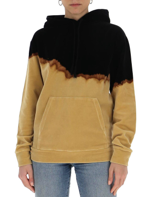 Saint Laurent Burnt Dip-dye Velvet Hoodie