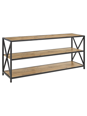 Frame Metal And Wood Console Table 60" - Saracina Home