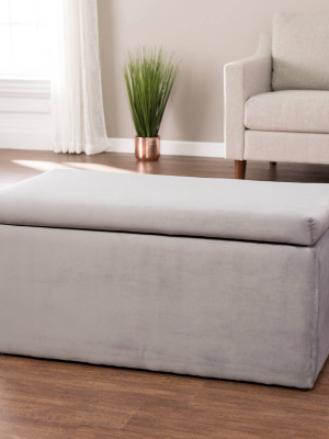 Hingdor Upholstered Storage Ottoman Gray - Aiden Lane