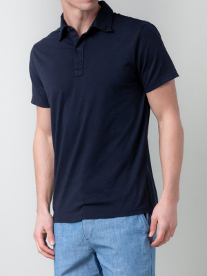 Men's S/s Supima T-shirt Polo Navy