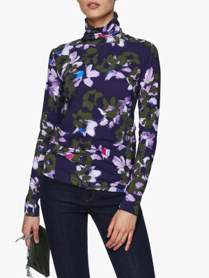 Floral Movement Turtleneck