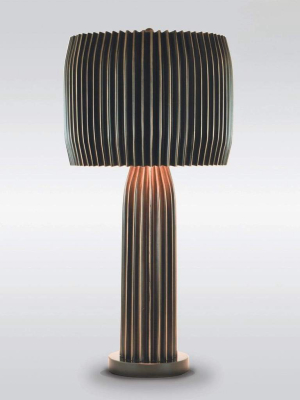 Global Views Crimp Table Lamp Bronze