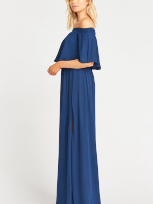 Hacienda Maxi Dress ~ Rich Navy Crisp