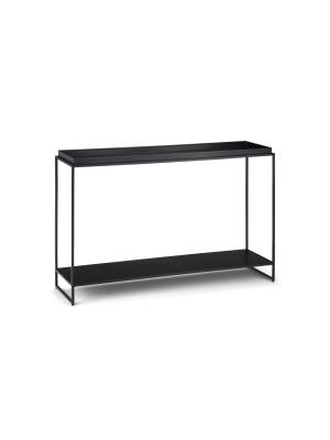 47" Morton Tray Top Console Table Black - Wyndenhall