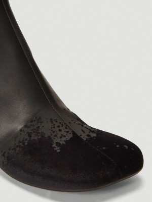 Mm6 Maison Margiela Flocked Velvet Ankle Boots