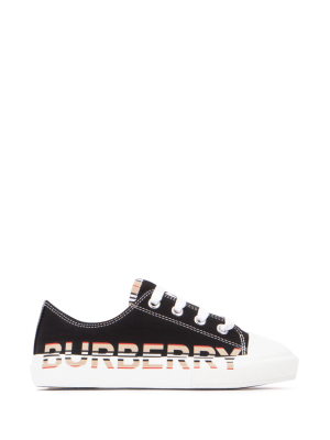 Burberry Kids Icon Stripe Logo Print Sneakers