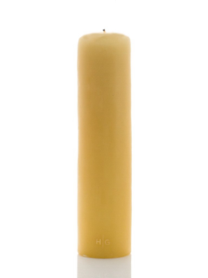 Amber Pillar Candle, 3"x12"