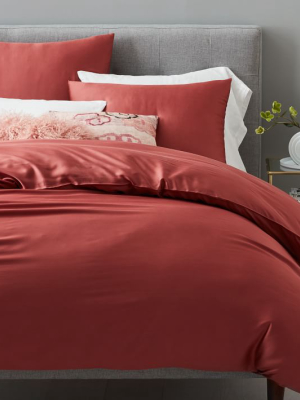 Tencel™ Duvet Cover & Shams - Pink Grapefruit