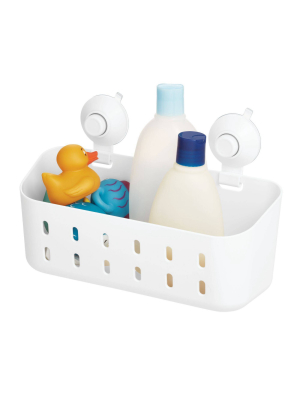 Cade Push Lock Suction Rectangle Basket White - Idesign