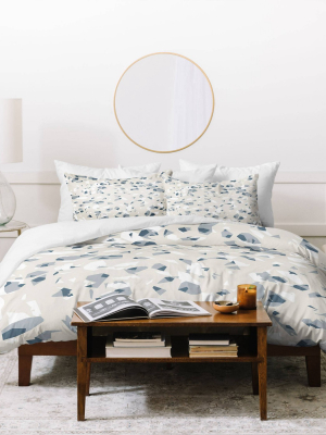 Wagner Campelo Marmorite Duvet Set Blue - Deny Designs